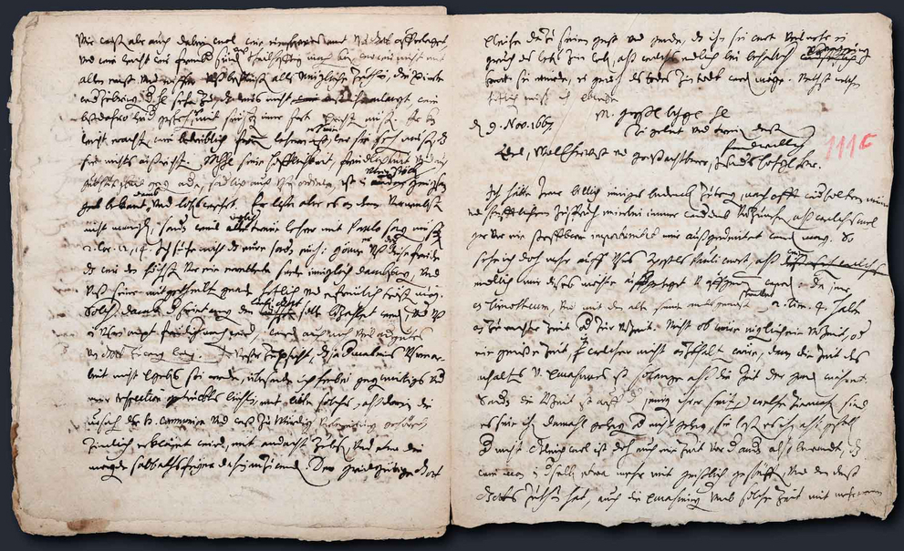 Brief von Spener an einen Bürger aus Frankfurt.