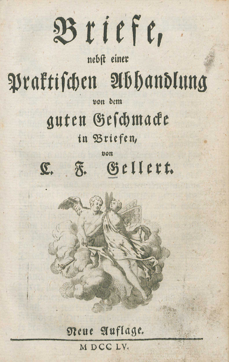 Titelblatt von Christian Fürchtegott Gellert "Briefe nebst einer praktischen Abhandlung ..."