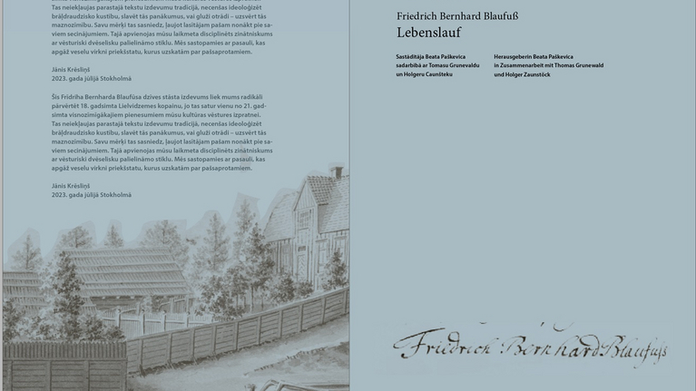 Cover der 2023 erschienenen deutsch-lettischen Edition des Lebenslaufs