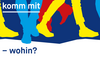 Grafik des Themenjahres »Komm mit – wohin? Ein Jahresprogramm über Krise und Aufbruch«