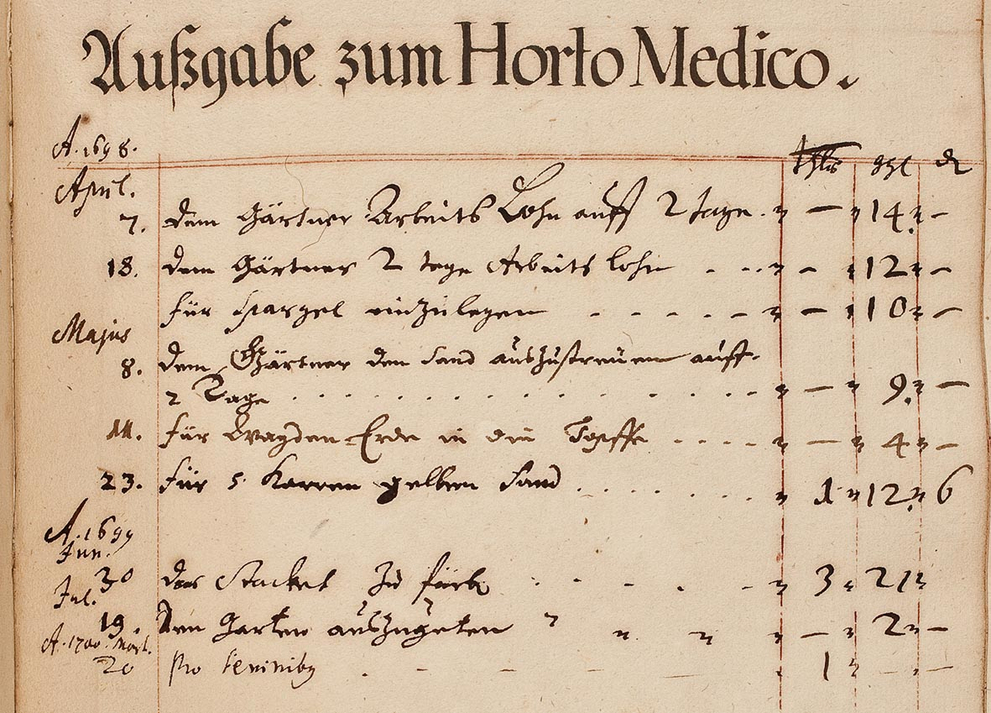 Hauptrechnungen des Königlichen Pädagogiums Halle. 1695–1701. 