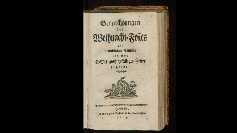 Titelblatt zu "Betrachtungen des Weihnachts-Festes"