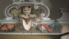 Im Animalienschrank der Wunderkammer sind allerlei Tiere in konserviert, auch Hörner, Panzer und Krallen.
